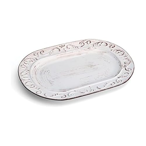 Pfaltzgraff Trellis Serving Platter, 13.75 inch, White - size: 13.75 inch, style: Serving Platter