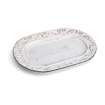 Pfaltzgraff Trellis Serving Platter, 13.75 inch, White - size: 13.75 inch, style: Serving Platter