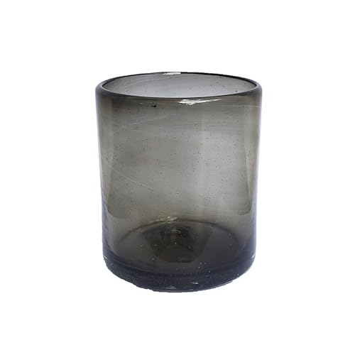 Solid Humo Smoke Gray 9 oz Short Tumblers (set of 6), Recycled Glass, Lead-free, Toxin-Free (9oz Tumbler) - color: Smoke Gray, size: 9 oz