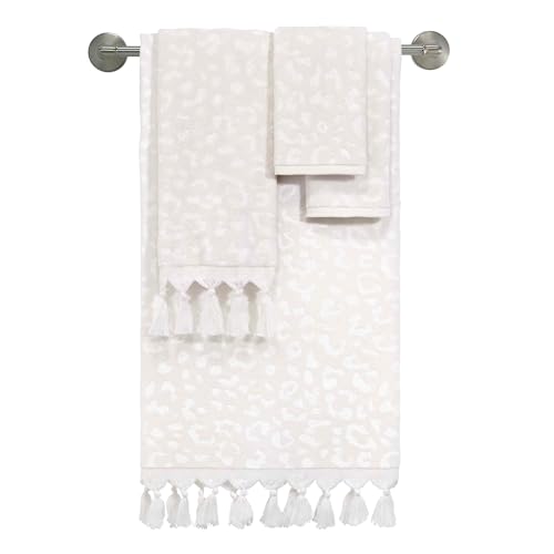 Nicole Miller - Washcloths, Soft & Absorbent Cotton Towels, Dorm Room Essentials, Set of 4 (Celina Collection, Cream) - size: 4pc Washcloths