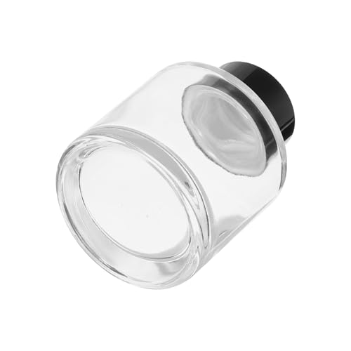 HARFINGTON 50ml/1.7oz Empty Glass Diffuser Bottle 2.6" x 2" Refillable Fragrance Accessories Aromatherapy Jar Container for Replacement Reed Diffuser DIY Home Bathroom Transparent - size: 1.7 Ounces