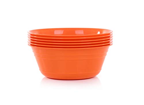 Mintra Home Snack Bowls (Small 6pk (600ml), Orange) - 5.75inW x 2.25inH - color: Orange, size: Small 6pk (600ml)