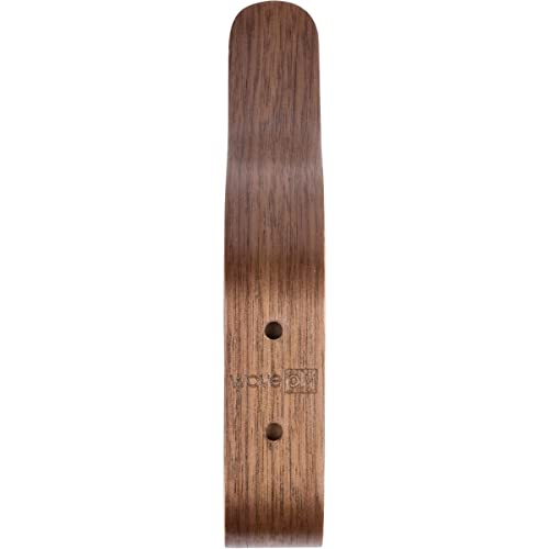 Plywood Wall Hooks Set of 4 Wood Coat Hooks Hanging Clothes Hats Robes Towels Wooden (Walnut) - color: Walnut