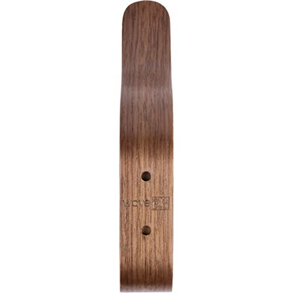 Plywood Wall Hooks Set of 4 Wood Coat Hooks Hanging Clothes Hats Robes Towels Wooden (Walnut) - color: Walnut
