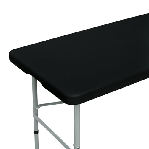 NEWISHER Fitted Rectangle Tablecloth 20 x 30 Inch Elastic Table Cloth | Black Stretch Spandex Table Cover, Washable Polyester Top Cap Cover, Tablecloth for Dining Picnic Camping Indoor and Outdoor - color: Black, size: 30" x 20" (Rectangular)