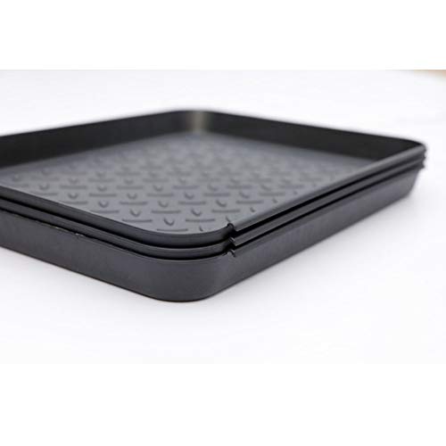 Set of 3 Boot Tray,Water Resistant Plastic Utility Shoe Tray Mat for Indoor and Outdoor Use in All Seasons Weather, Multi-Purpose Dog Food Bowls