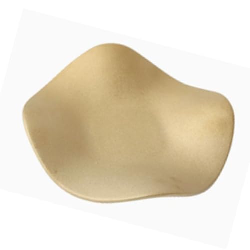Brrnoo Elegant Frosted Ceramic Dish – Minimalist Gold-Trimmed Jewelry Tray for Rings & Trinkets, 6.7" Irregular Shape Desktop Decor - size: Gold