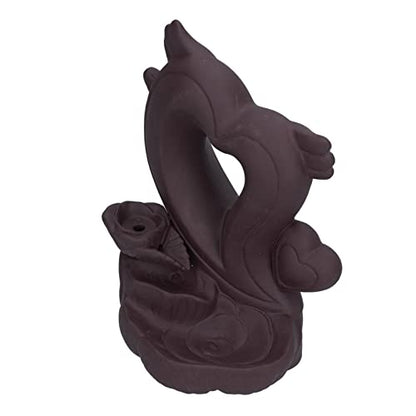 Backflow Incense Burner Smoke Waterfall Burner Ceramic Incense Holder Ornament for Home Office Decoration