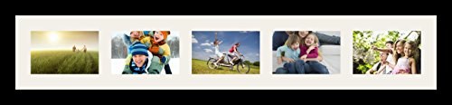 ArtToFrames Collage Photo Frame Single Mat with 5-4x6 Openings and Satin Black Frame. - color: 5 - 4x6 - (2365)