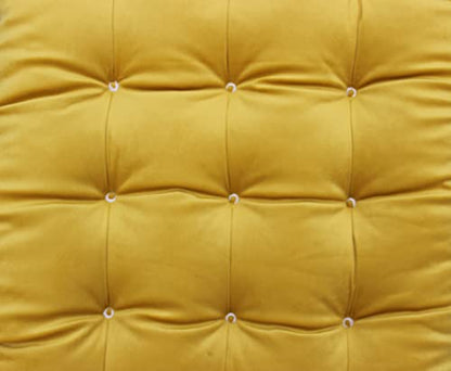 Intelligent Design Foldable Velvet Light Weight Lounge Floor Pillow Cushion Tufted Seat for Meditation, Game Playing, Yoga, Reading 61 L X 20.8 W, Yellow - color: Yellow, style: 61 L X 20.8 W