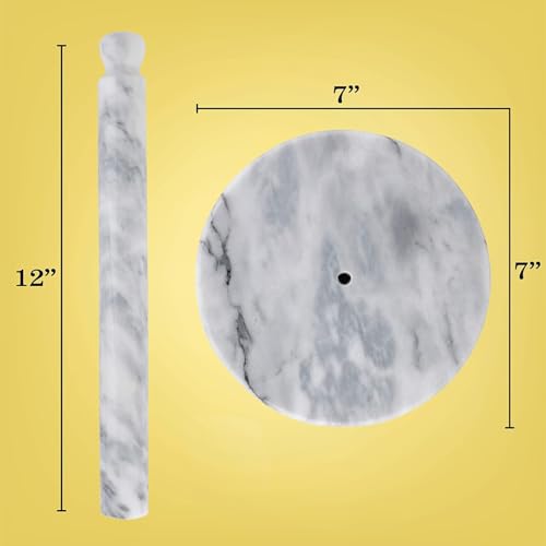 Marble Paper Towel Holder – Deluxe Upright Towel Dispenser for Kitchen Countertop, Cabinet & Bathrooms – Non Steel & Non Plastic Design – Heavy Duty, Solid Paper Towel Holder Stand (White)