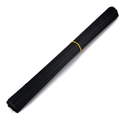 50 Pieces Fiber Reed Diffuser Replacement Refill Sticks for Aroma Fragrance (Black, 10" x3mm) - color: Black, size: 10"x3mm