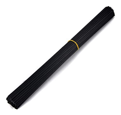 50 Pieces Fiber Reed Diffuser Replacement Refill Sticks for Aroma Fragrance (Black, 10" x3mm) - color: Black, size: 10"x3mm