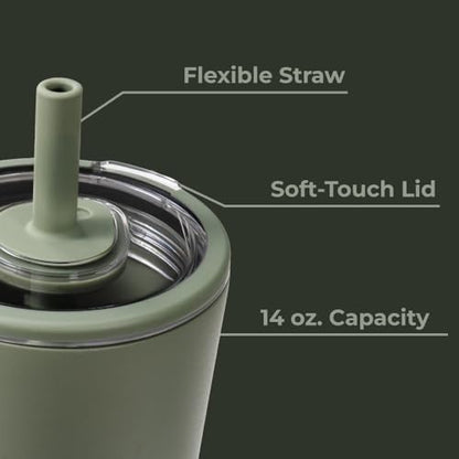 HydroJug Everyday Tumbler 14 oz, Ceramic-Lined Straw Cup, Courtyard - color: Courtyard, size: 14 Ounces
