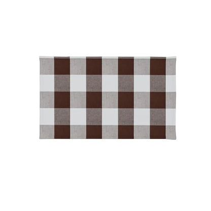 Brown & White 2 Side Cotton Buffalo Check Placemats Set of 4 Heat Resistant Dining Table Place Mats for Kitchen Table 12 x 18 inches - color: Plaids Brown & White, size: Rectangular Placemats 12" x 18"