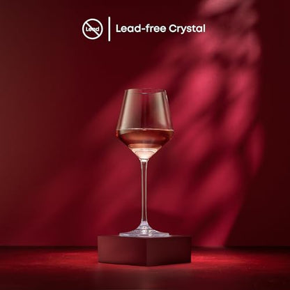 JoyJolt Layla White Wine Glasses, Set of 4 Italian Glasses, 13.5 oz Clear – Made in Europe - style: White Wine Glasses