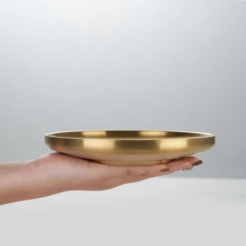 7.5 INCH Small Key Bowl for Entryway Table, Decorative Bowl for Keys, Catch All Bowl, Home Decor Accents (Gold)