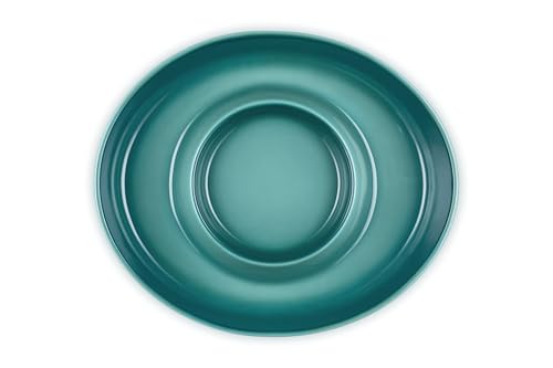 Le Creuset Stoneware Signature Oval Chip and Dip Platter, 13", Riviera - color: Riviera