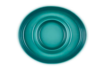 Le Creuset Stoneware Signature Oval Chip and Dip Platter, 13", Riviera - color: Riviera