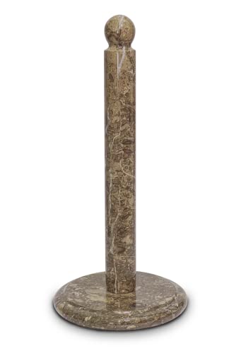Handmade Fossil Grey Marble Paper Towel Holder – Natural Stone Stand with Subtle Fossil Patterns – Luxury Countertop Decor for Kitchen & Bathroom – Elegant Gift Idea - color: Fossil