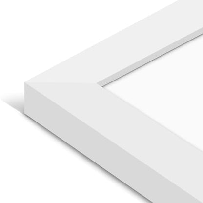Americanflat 5x5 Picture Frame - Engineered Wood - White | Shatter-resistant glass, wall or tabletop display with included easel, sawtooth hangers included - color: White, size: 5x5