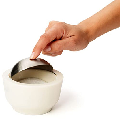 Chef'n 101-738-237 Dash Salt & Sugar Cellar with Flip Top Cover, 3 7/8-inches by 4 1/4-inches, White