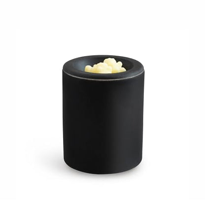 Happy Wax Black Mini Mod Warmer for Scented Wax - Small Tabletop with Timer - Electric, Ceramic with Removable No Mess Silicone Dish - color: Black