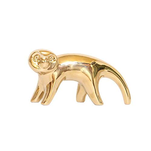 NWFashion Small Animal Statues Home Decor Modern Style Gold Decorative Ornaments (Sloth) - color: Sloth