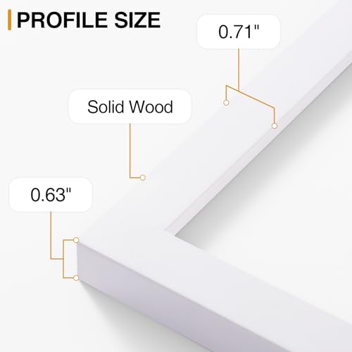 Vittanly Solid Wood 8x10 Picture Frames Set of 4, White | 5x7 Picture Frame with Mat, Gallery Wall Frame Set, 8 x 10 Frame for Wall & Tabletop Display, Family, Pet, Christmas - color: White, size: 8x10