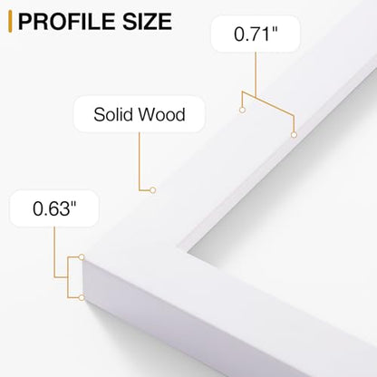 Vittanly Solid Wood 8x10 Picture Frames Set of 4, White | 5x7 Picture Frame with Mat, Gallery Wall Frame Set, 8 x 10 Frame for Wall & Tabletop Display, Family, Pet, Christmas - color: White, size: 8x10