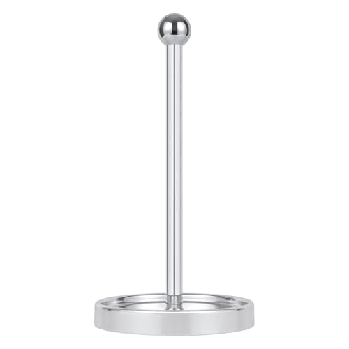 Ivilon Countertop Paper Towel Holder - Modern Sleek Ball Minimalist Design - Color Chrome - color: Chrome