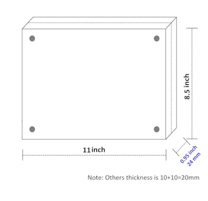 NIUBEE 8.5x11 Picture Frame 3 Pack, Clear Certificate Document Photo Frame | Shatterproof &Safe, 95% High Transparency, UV protection, Double-sided display Magnetic Desktop Frames for Picture Display - size: 8.5x11"(3 Packs)