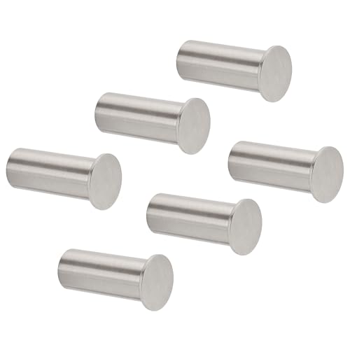 NearMoon Towel Hooks, Coat Hooks - Modern Decorative Hat Hangers Wall Mounted, Heavy Duty Utility Pegs for Hanging Bag Clothes, 6 Pack (Brushed Nickel) - color: Brushed Nickel