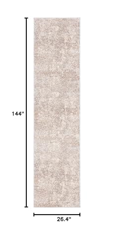 SAFAVIEH Madison Collection 2'2" x 12' GreyBeige MAD471G Modern Abstract Non-Shedding Entryway Foyer Living Room Kitchen Runner Rug - color: Grey/Beige, size: 2'2" x 12' (Runner)