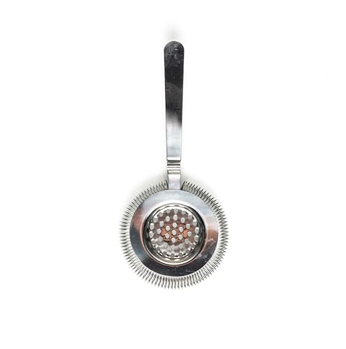 Antique Style Hawthorne Stainless Steel Chrome | Bar Hand Strainer | Cocktail and Mixing Glass Strainer for Bartending - color: Stainless Steel