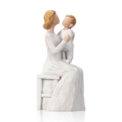 Mother and Baby Figurine, New Mom Gift Resin Statue, Motherhood Sculpture, Nursery Decor, Sentimental Family Love Figurine - color: Mom Holding Baby
