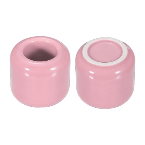uxcell 2 Pcs Ceramic Chime Candle Holders, Small Ceramic Candle Holders for Birthday Parties Dinners Weddings Table Centerpiece Gatherings Anniversaries Occasions, Pink - color: Pink