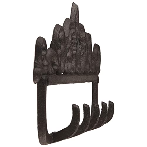 GASARÉ, Key Holder for Wall Mount, Cast Iron Key Hook, Victorian Design, Screws and Anchors, Large Size of 12½ x 5¼ Inches, Brown, 1 Unit
