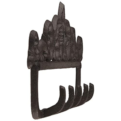 GASARÉ, Key Holder for Wall Mount, Cast Iron Key Hook, Victorian Design, Screws and Anchors, Large Size of 12½ x 5¼ Inches, Brown, 1 Unit