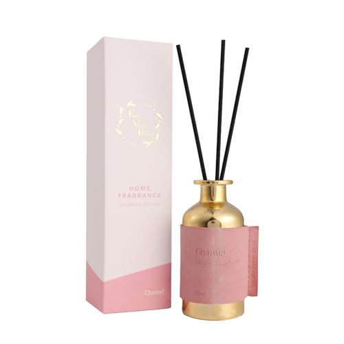 Reed Diffuser Set, Pretty Valley Home Diffuser 80Ml / 2.7 fl OZ Gift Box - Includes Reed Diffuser Sticks, Long Lasting Fragrance Oil and Glass Bottle for Office Living Room Decor (Chantel) - color: 6.chantel
