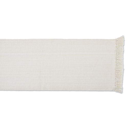DII Variegated Tabletop Collection, Table Runner3x108, Off-White - color: Off-white, size: Table Runner, 13x108"