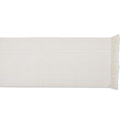DII Variegated Tabletop Collection, Table Runner3x108, Off-White - color: Off-white, size: Table Runner, 13x108"