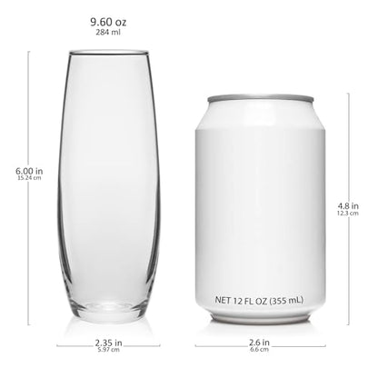 Libbey Stemless Flute Glasses, 9.6-ounce, Set of 6 - color: Large Stemless Flute 6