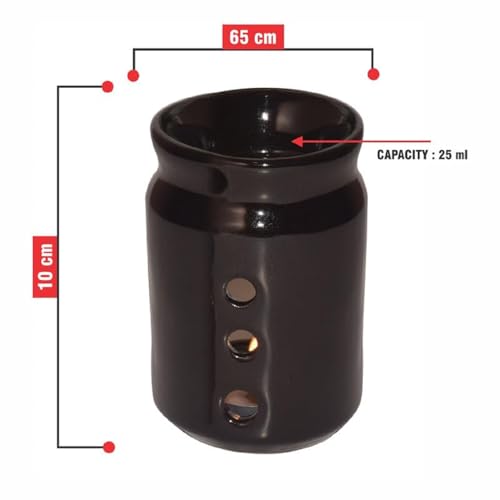 Pure Source India Ceramic Tea Light Candle Holder, Essential Oil Burner Wax Melt Burner, Incense Aroma Diffuser for Home, Office & Gifting Puprose