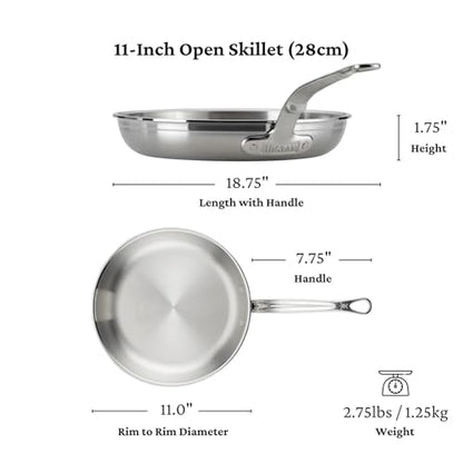 Hestan - ProBond Collection - Professional Clad Stainless Steel 10-Piece Ultimate Cookware Set, Induction Cooktop Compatible - style: 10 Piece