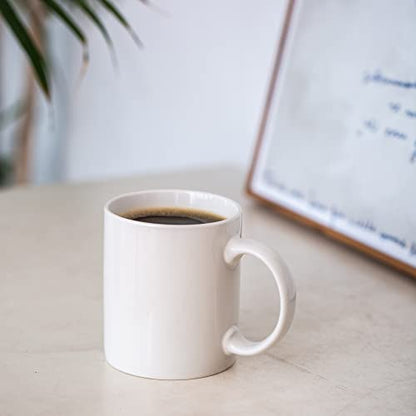 GBhome White Coffee Mugs Set of 4, 12 oz Ceramic Coffee Cups | Classic COffee Mugs for Home,Office&Restaurant,Tea/Espresso/Cappuccino. Dishwasher&Microwave Safe - color: Off White 1, size: 12 oz (4 Piece Set)
