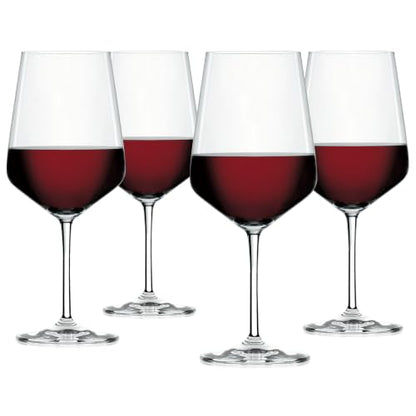 Spiegelau Style Red Wine Glasses Set of 4 – Elegant Stemmed Crystal Wine Glassware for Cabernet, Merlot & Pinot Noir – Lead-Free Crystal Glass Set for Home & Entertaining - style: Red Wine Glasses