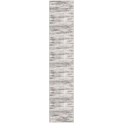 KOZYFLY Modern Abstract Hallway Runner, 2x10 Washable Rug Non-Slip Soft Striped Kitchen Runner Rug, Grey/Light Beige/Brown Print Carpet Runner for Entryway Bathroom - color: Grey/Light Beige/Brown, size: 2' x 10' (Runner)
