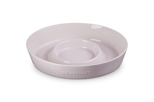 Le Creuset Stoneware Signature Oval Chip and Dip Platter, 13", Shallot - color: Shallot