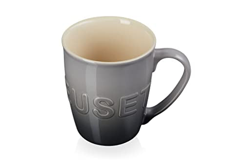 Le Creuset Stoneware Extra-Large Logo Coffee Mug, 20oz., Oyster - color: Oyster, size: 20 Ounces